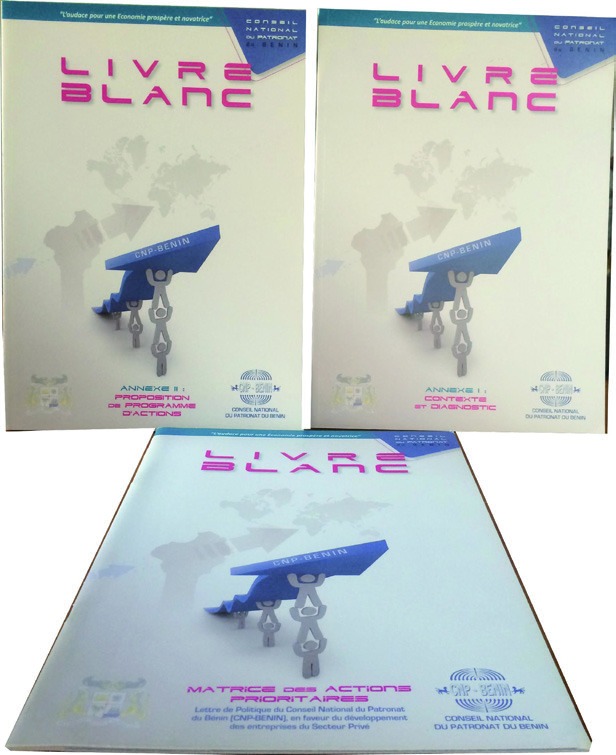 Livre blanc du Patronat du Bénin — couverture et brochage